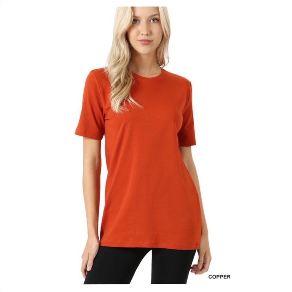 Soft cotton (5% Spandex) great length and feel t-shirt